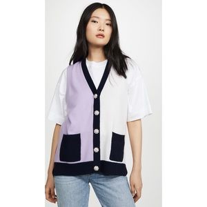 GANNI Cashmere Cardigan Vest